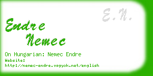 endre nemec business card